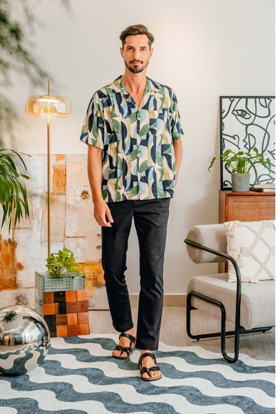 TUSCA MEN | Noah Rayon Kemeja in Lime Green TUSCA MEN | Noah Rayon Kemeja in Lime Green